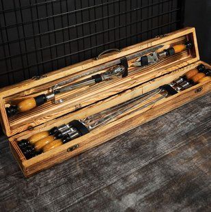 Набор шампуров в кейсе Blackwood mini №4.Шашлычный набор. Подарок мужчине Blackwood mini №4 фото
