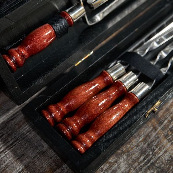 Набір шампурів у кейсі Blackwood mini №5. Шашличний набір. Подарунок чоловікові Blackwood mini №5 фото