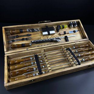 Набір шампурів в кейсі Shampur Box №3 S. Шашличний набір. Подарунок чоловікові  Shampur Box №3 S фото