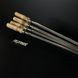 Трьохгранні шампури з дубовими ручками та гравіюванням