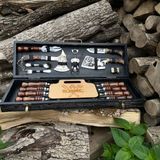 Вінтажний преміальний набір шампурів ручної роботи в кейсі Lux-Premium-Vintage 2 Lux-Premium-Vintage 2 фото
