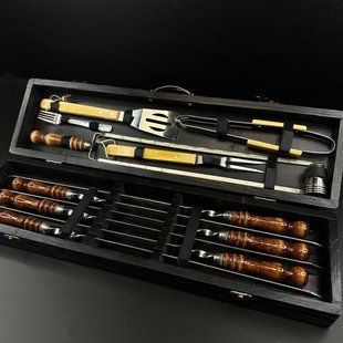 Набір шампурів у кейсі Grill Box 3 S. Шашличний набір. Подарунок чоловікові Grill Box 3 S фото