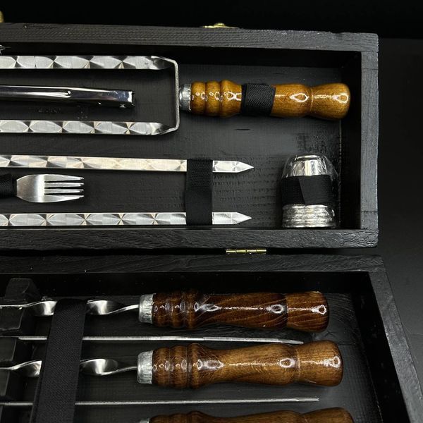 Набір шампурів у кейсі Grill Box-2 S. Шашличний набір. Подарунок чоловікові Grill Box 2 S фото