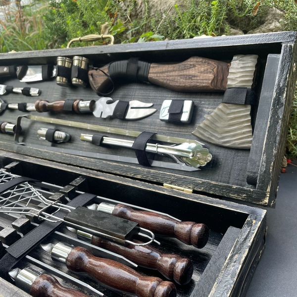 Подарунковий набір шампурів у кейсі для пікніка Viking Case Viking Case фото