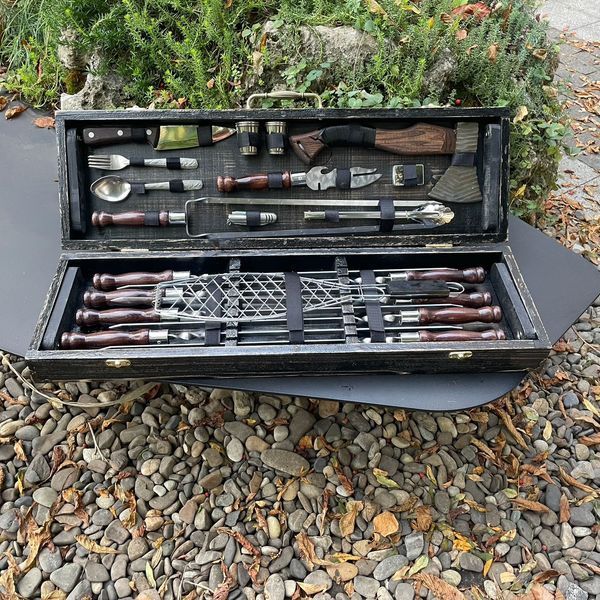 Подарунковий набір шампурів у кейсі для пікніка Viking Case Viking Case фото